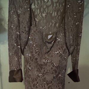 JS Collections lace and sequined semi-formal dress, size 8